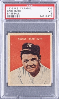 1932 U.S. Caramel #32 Babe Ruth – PSA VG 3